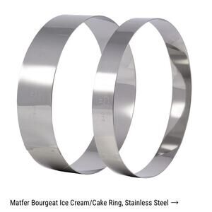 MATFER BOURGEAT Prol Stainless Steel Tart Ice Cream Cake Ring 160mm NWT
